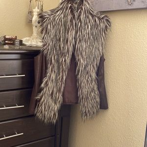 International Concepts Faux Fur Vest Size Large